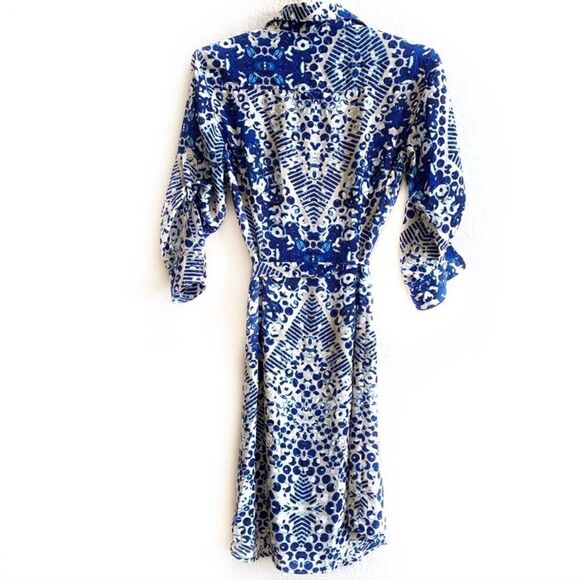 Cabi #422 Blue Jewel Button Down Shirt Dress - Picture 4 of 16